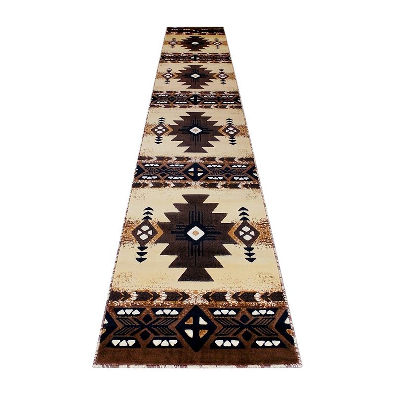 Masada Rugs Masada Rugs 3'x16' Southwest Native American Runner Rug - Design C318 Berber