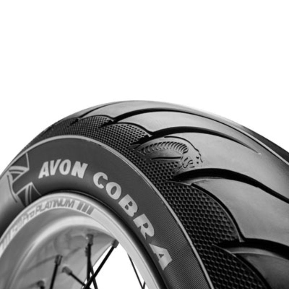 Avon Cobra Chrome AV91 Front Motorcycle Tire 100/90-19 (57V) Black Wall for Kawasaki Vulcan 88 VN1500 1987-1995