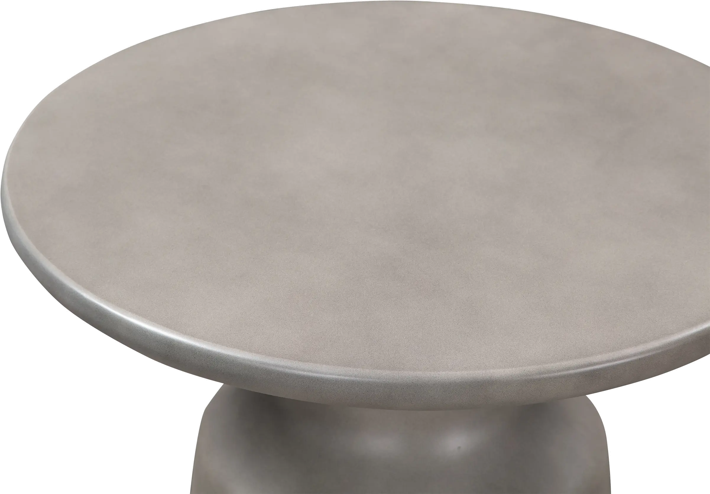 Sephie Round Gray Concrete Pedestal Coffee Table