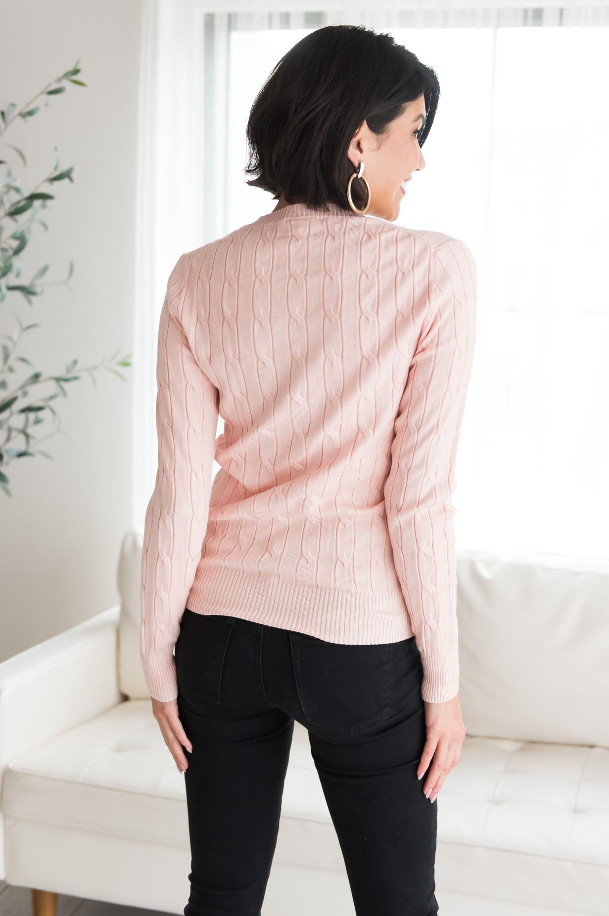 Restful Nights Modest Twisted Cable knit Sweater