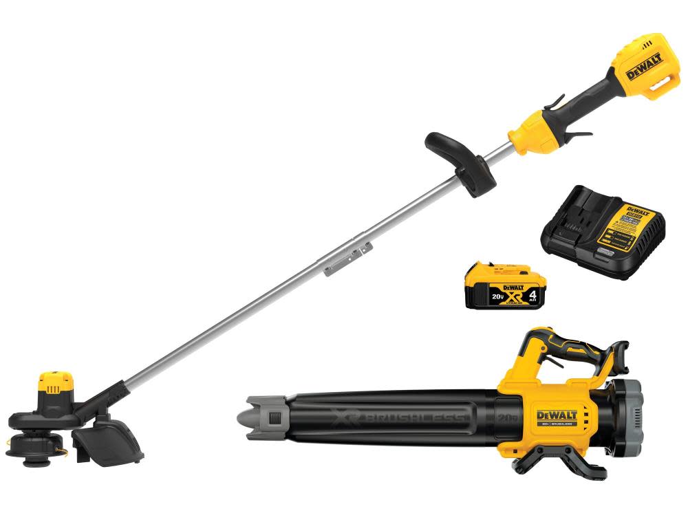 DEWALT 20V MAX XR Cordless String Trimmer and Blower Combo Kit DCKO215M1 from DEWALT