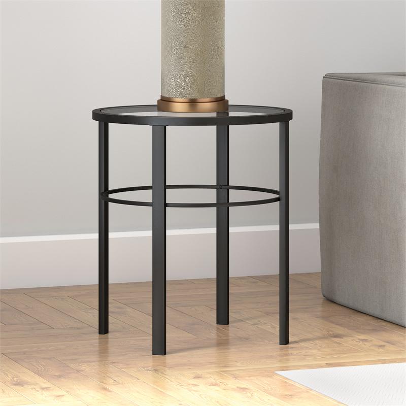 EvelynampZoe Contemporary Side Table with Glass Top  Crowdfused