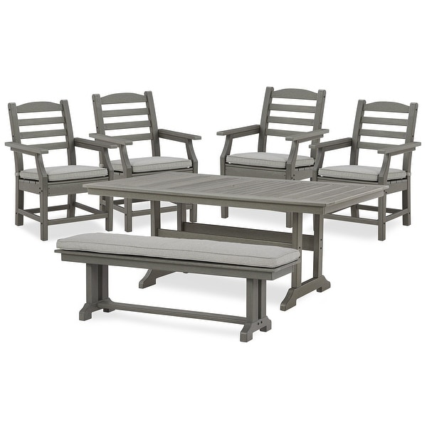 Signature Design by Ashley Visola Gray 6Piece Outdoor Dining Package