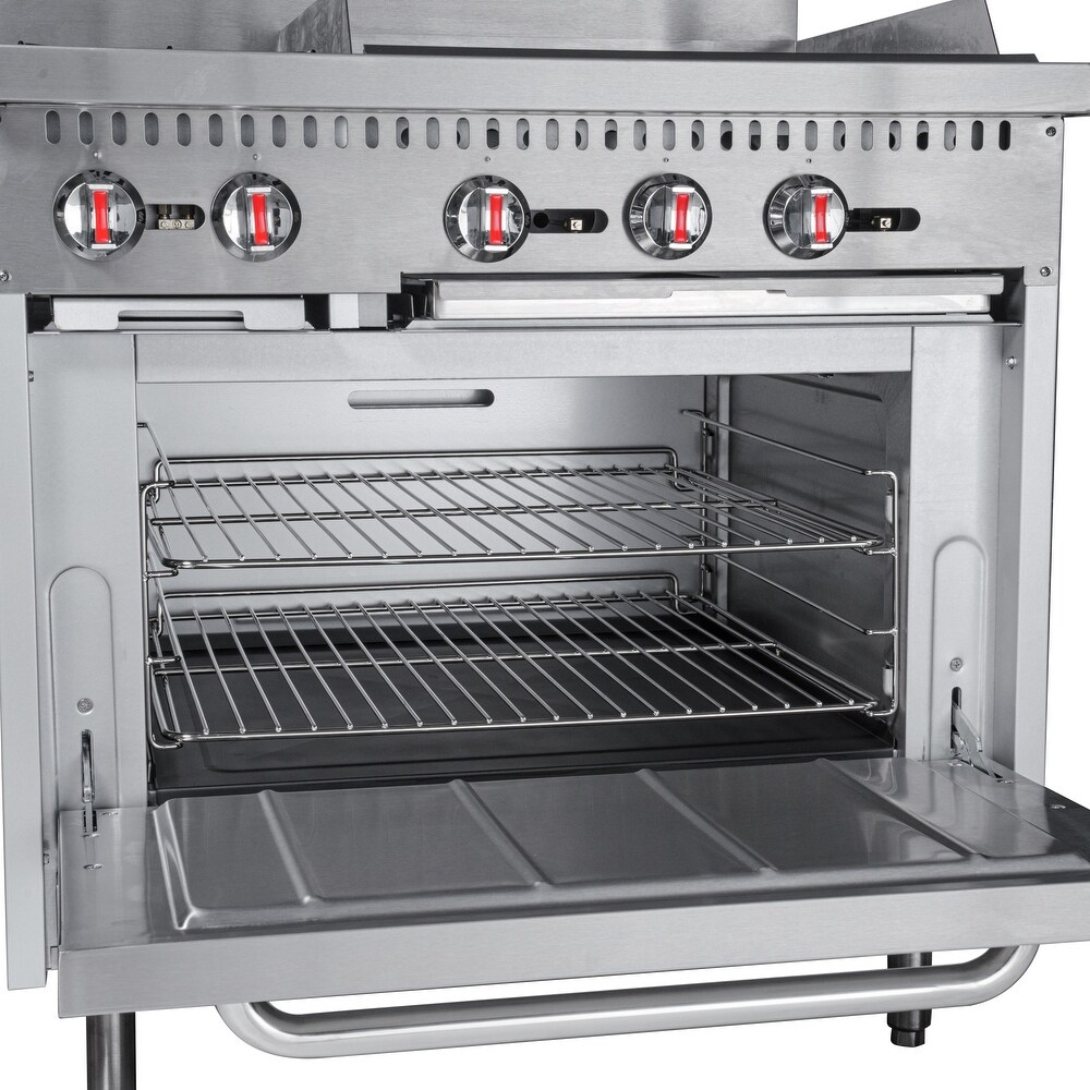 36 in. 2 Burner Commercial LP Range with 24 in. Griddle in Stainless Steel (KM CRG36 LP)