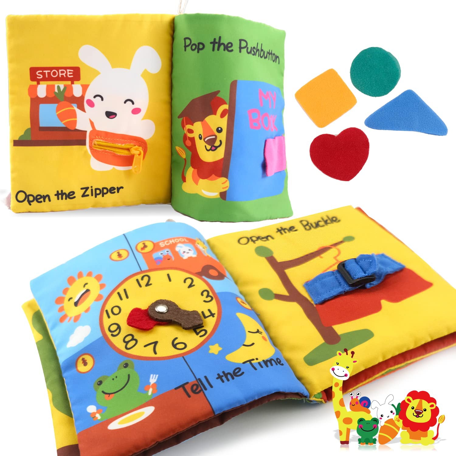 Richgv Baby Cloth Books， Soft Early Education Toys for Babies， Baby Books for Newborn Babys