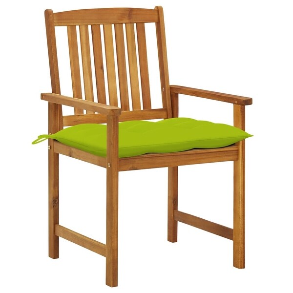 vidaXL Patio Chairs Outdoor Patio Dining Chair with Cushions Solid Wood Acacia