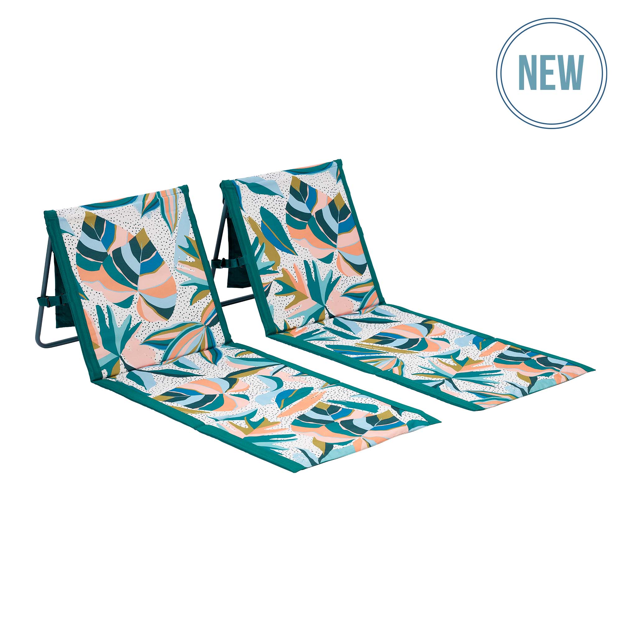 Lightspeed Outdoors 2-Pack Lounger Park and Beach Chair (Punchy Floral)