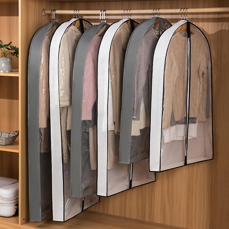 Dustproof Clothing Covers Waterproof Clothes Dust Cover Coat Suit Dress Closet Protector Hanging Garment Bags Wardrobe Organizer