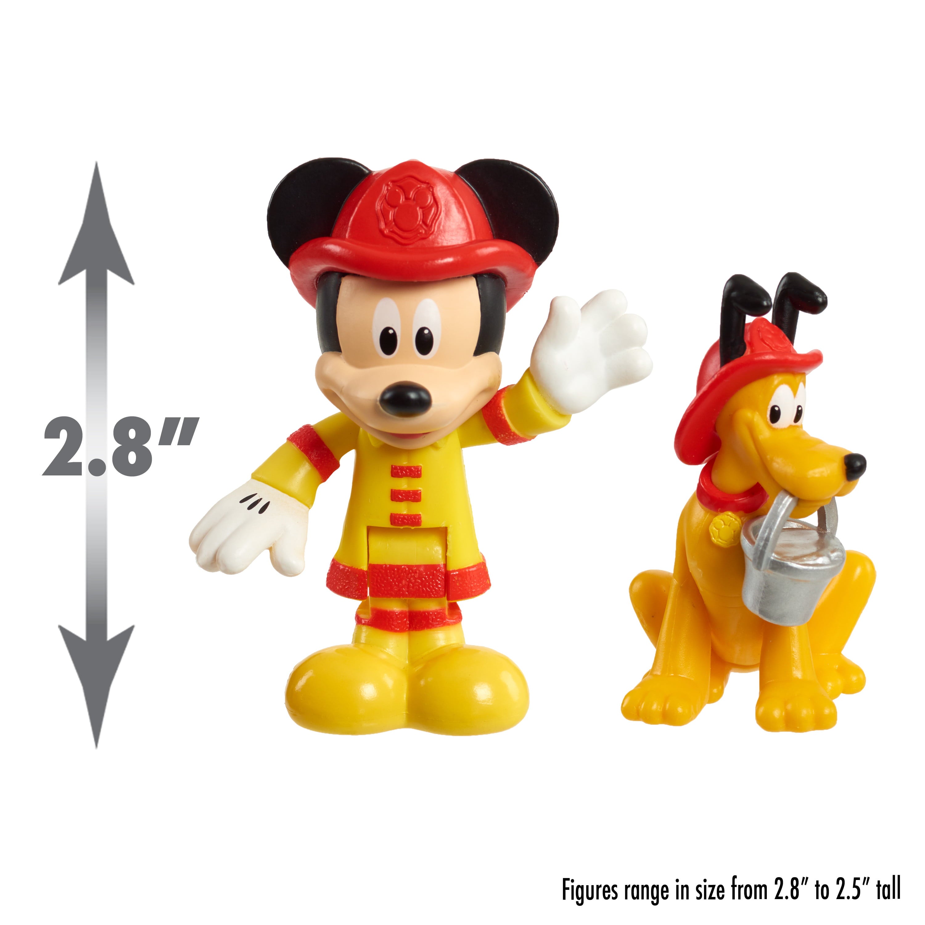 Disney’s Mickey Mouse Mickey’s Fire Engine， Figure and Vehicle Playset， Lights and Sounds， Officially Licensed Kids Toys for Ages 3 Up， Gifts and Presents