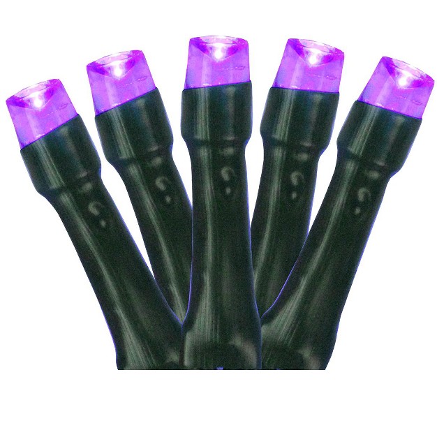 Northlight Battery Operated Led Christmas Lights Purple 9 5 x27 Black Wire 20ct