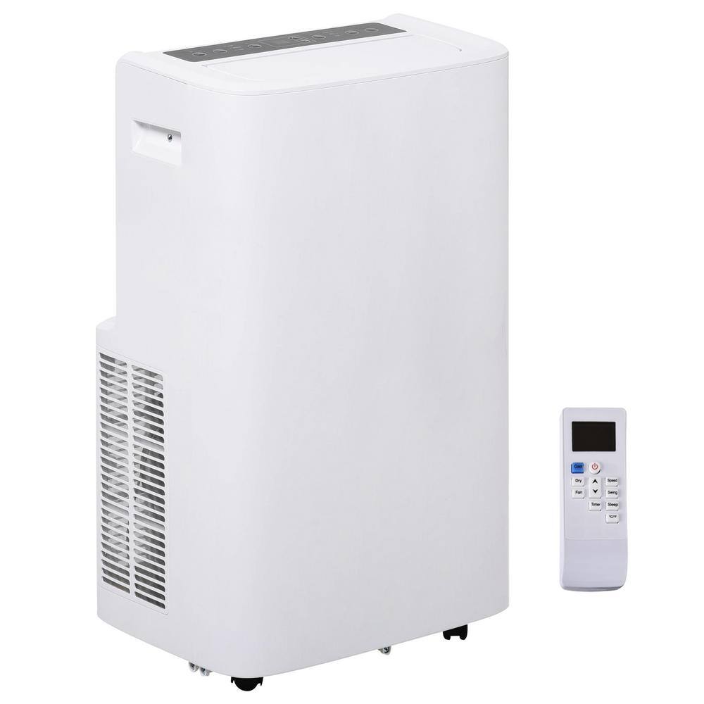 HOMCOM 12000 BTU Portable Air Conditioner with Cooling Dehumidifying Ventilating Function Remote Control  LED Display 823-008