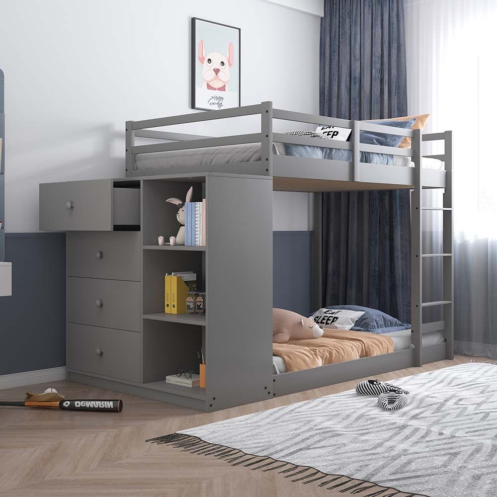 Gaston Twin/Twin Bunk Bed  -  BD 01372