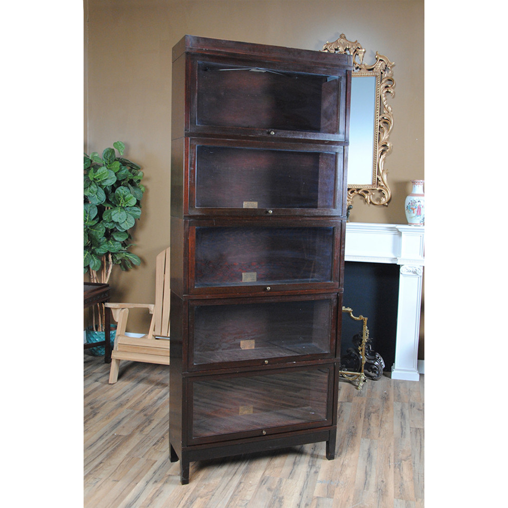 NVIN0347 Vintage Mahogany Globe Wernicke Bookcase   Transitional   Bookcases   by Niagara Furniture  Houzz