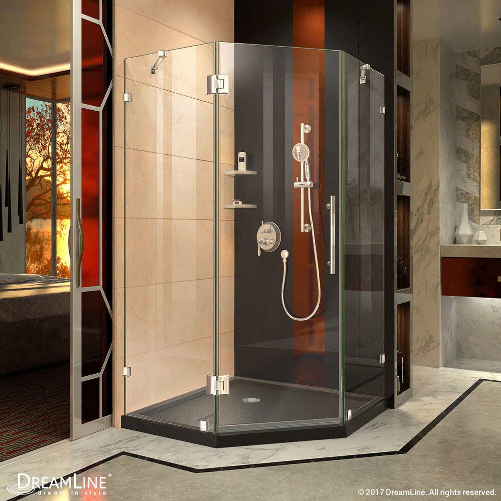 DreamLine Prism Lux 38 in. x 38 in. x 74 3/4 in. H Hinged Shower Enclosure and Shower Base Kit   38\