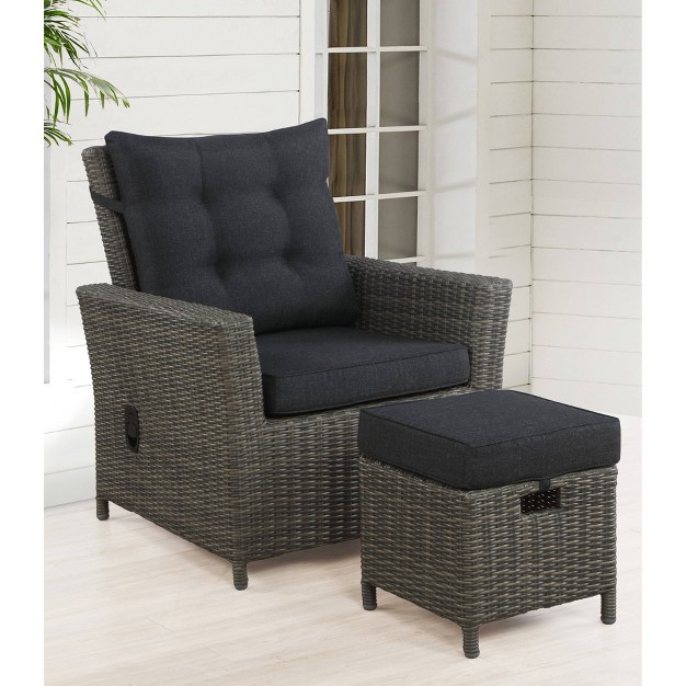 Ottoman Patio Seating Set Gray Alaterre Furniture