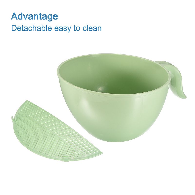 Rice Washing Bowl Fruit Vegetable Colander Drain Basket 2PCS