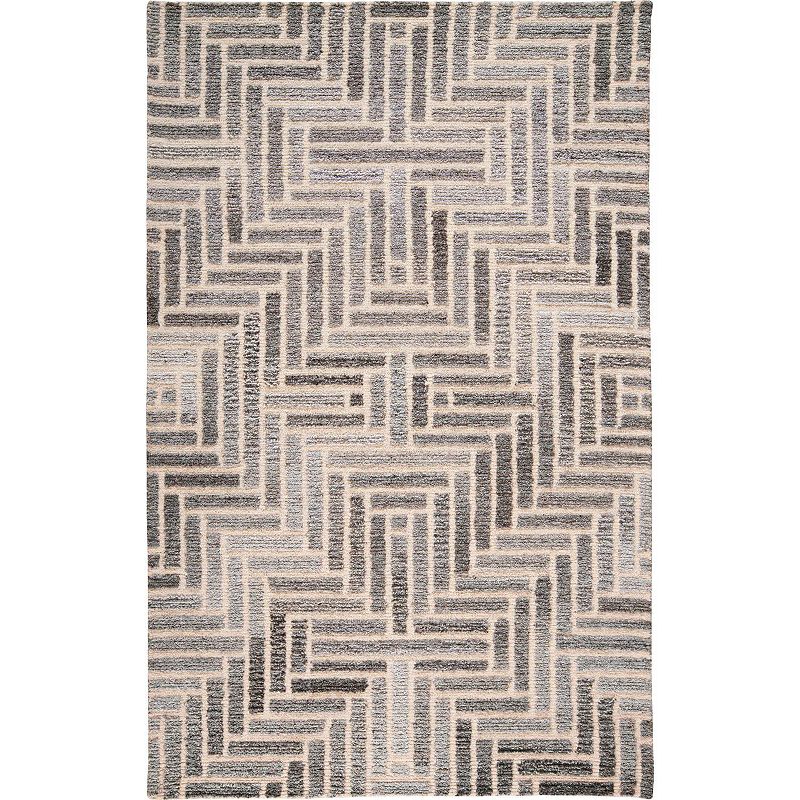 Weave and Wander Palatez Gray Geometric Area Rug