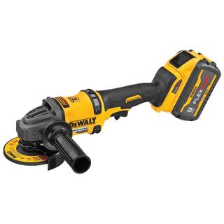 DW FLEXVOLT 60V MAX Brushless 4.5 in. - 6 in. Small Angle Grinder 6-12 in. Circ Saw and (2) FLEXVOLT 9.0Ah Batteries DCG418X2WDCS391