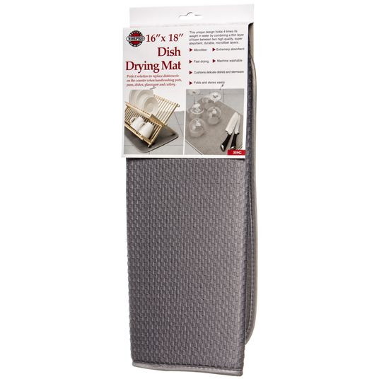 Norpro Dish Mat  Grey  16 inch x 18 inch