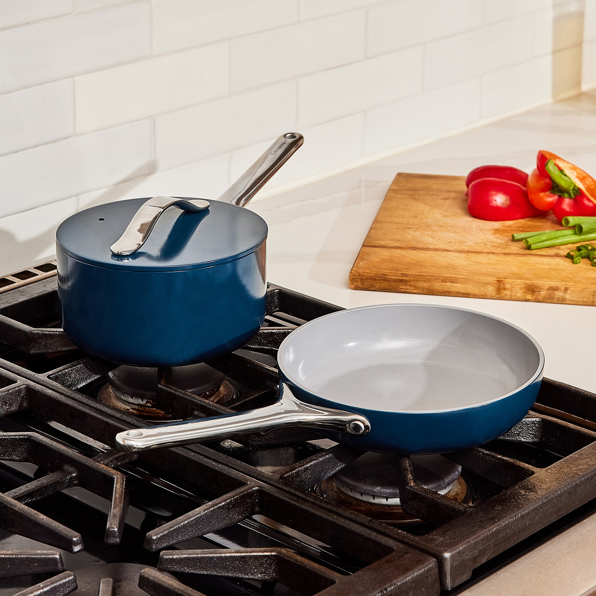 Caraway Home NonStick Ceramic Mini Fry Pan and Mini Sauce Pan Duo