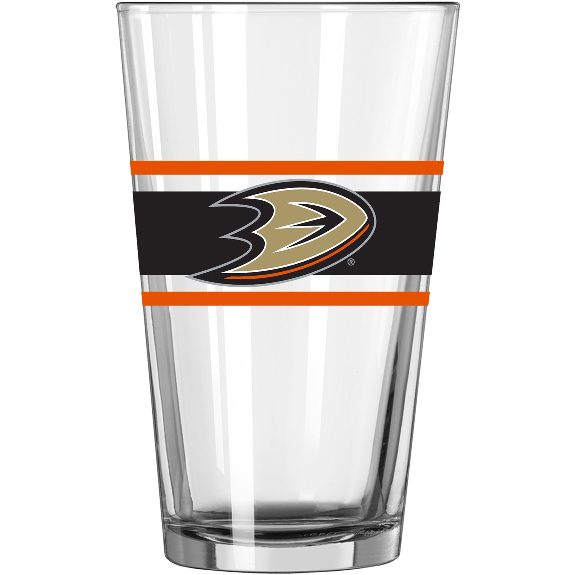 Anaheim Ducks 16oz. Stripe Pint Glass