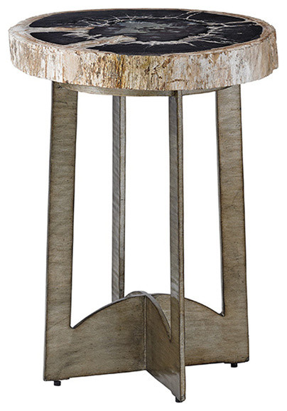 Emma Mason Signature Daria Shayla Cross Creek Accent Table in Silver   Industrial   Side Tables And End Tables   by Emma Mason  Houzz