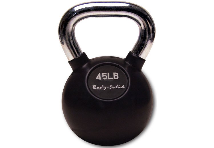 Body-Solid 45 lb Premium Rubber Coated Kettlebell