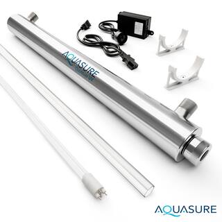 AQUASURE Quantum Series 8 GPM Ultraviolet UV Light Water Filter System for Whole House Water Sterilization Disinfection AS-UV8S