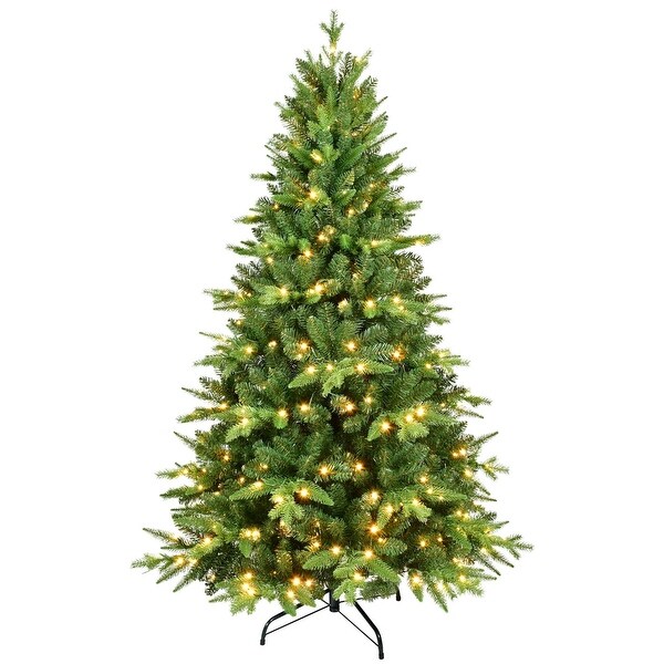 5FT PEandPVC Prelit Christmas Tree in Green