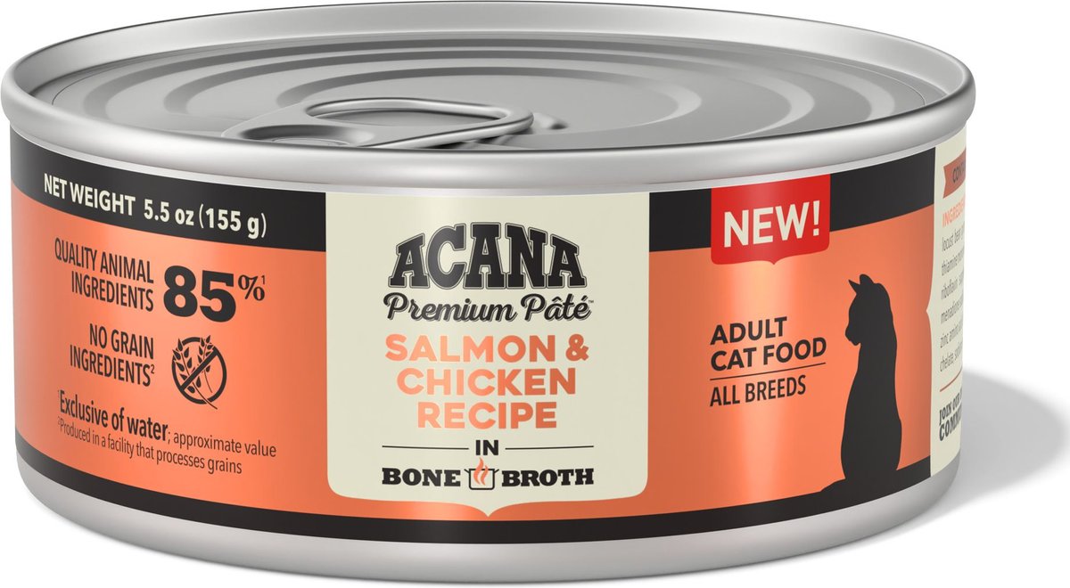 ACANA Salmon + Chicken in Bone Broth Grain-Free Wet Cat Food