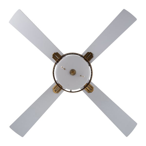 Dinah River of Goods Brass and Glass 52-Inch Ceiling Fan with Light - 52