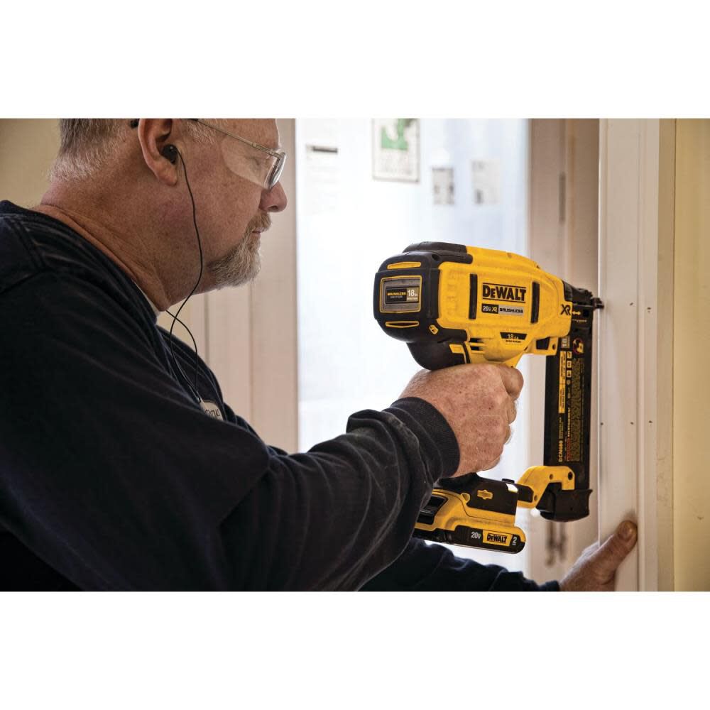 DEWALT 20 V MAX* XR 18 Gauge Brad Nailer Kit DCN680D1 from DEWALT