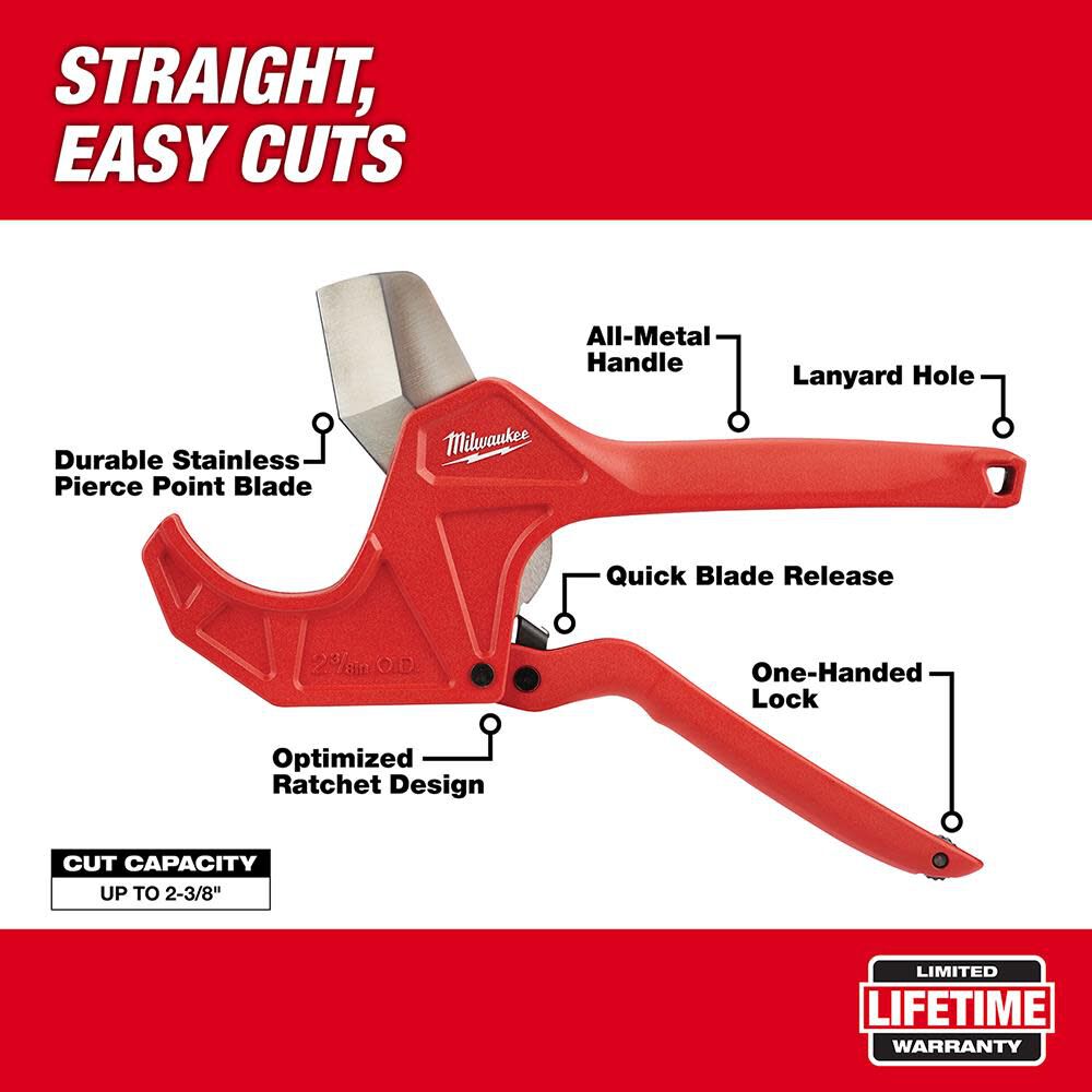 MW 2-3/8 in. Ratcheting Pipe Cutter 48-22-4215 from MW