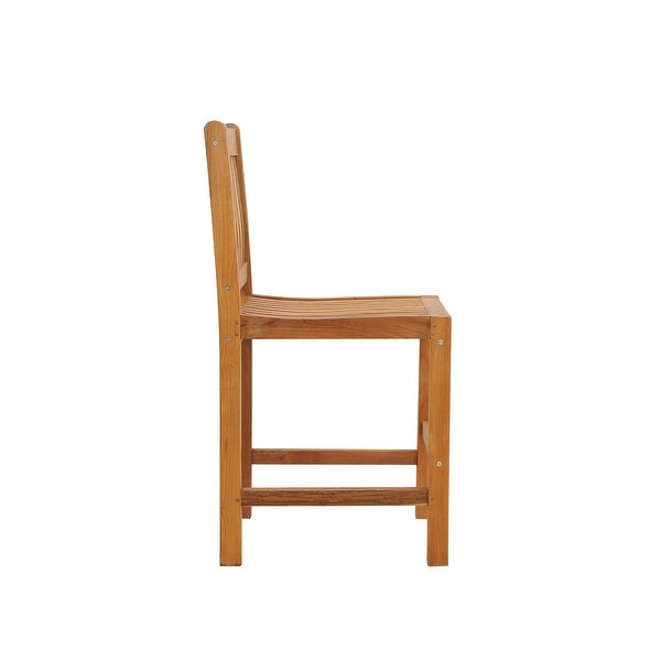 Teak Wood Elzas Counter Stool without Arms