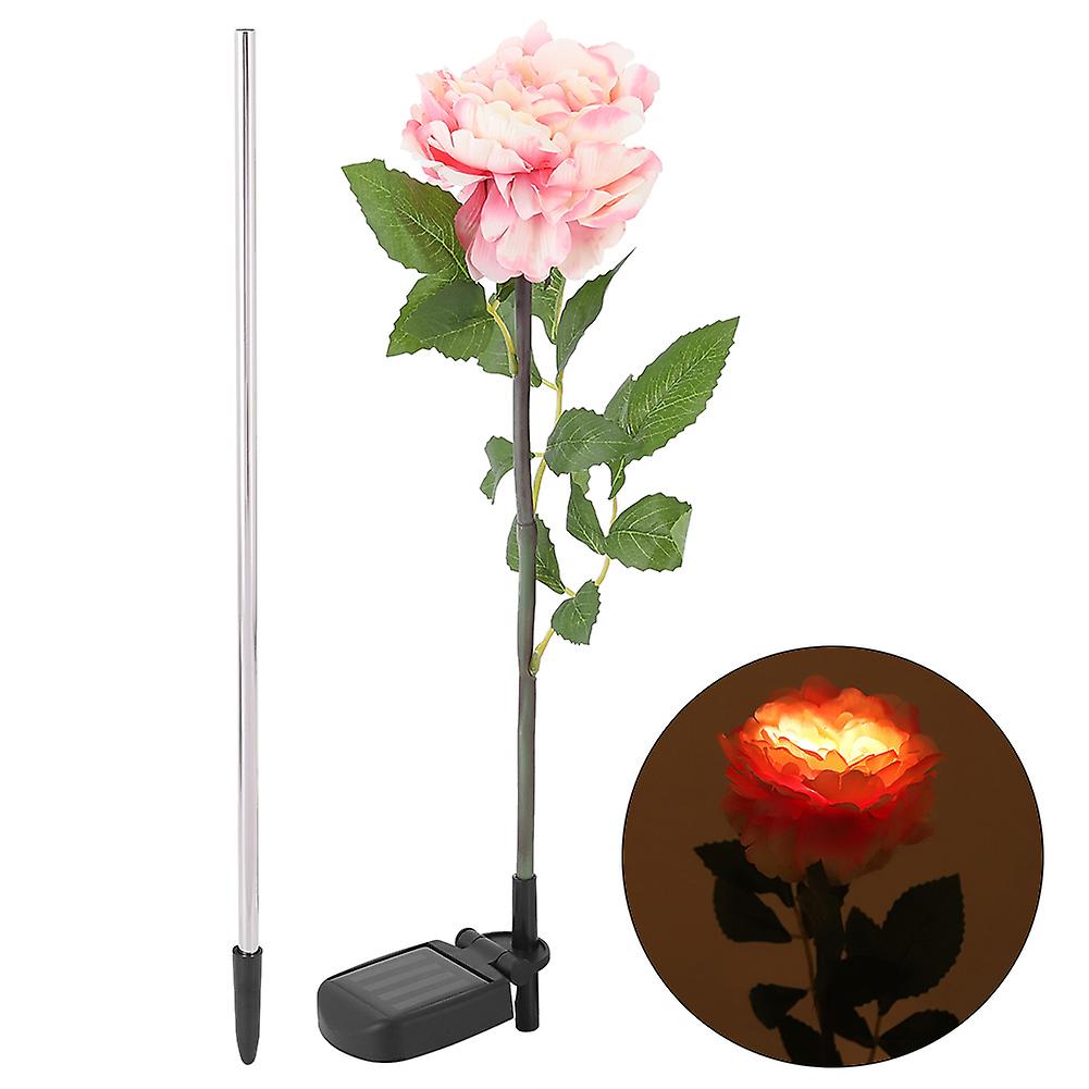 Outside Solar Landscape Yard Lamp Garden Lawn Peony Flower Shape Led Light Decoration