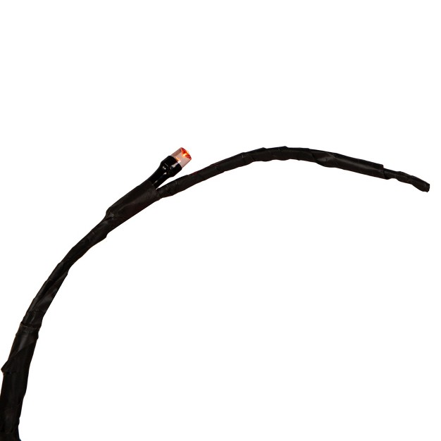 Led Lighted Black Weeping Halloween Twig Tree Orange Lights