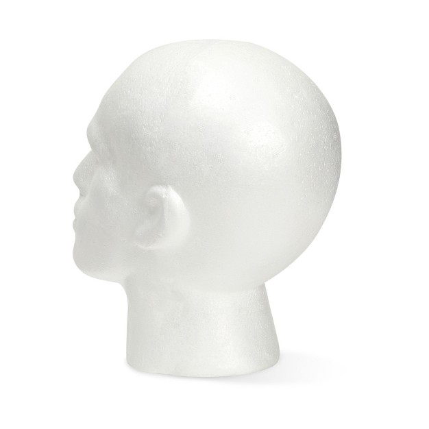 Juvale Male Foam Head Form Mannequin Display For Masks Hats Wigs Halloween Decoration white 9x11 In