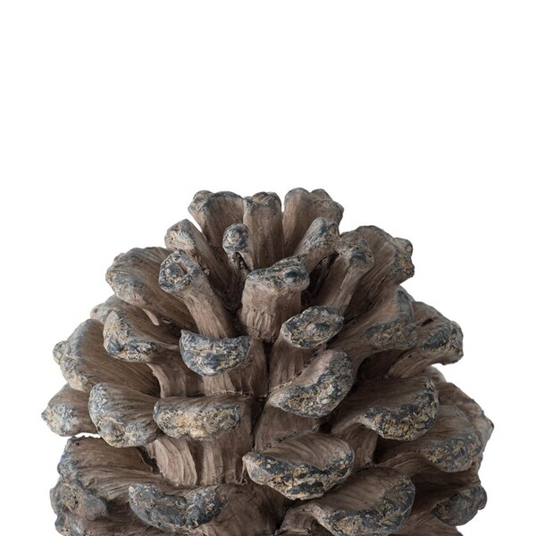 10.5 Gray and Brown Traditional Style Pine Cone Tabletop Decor