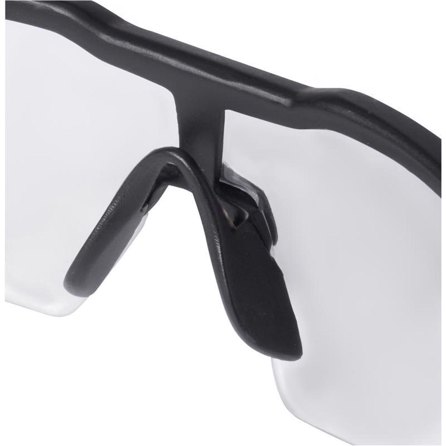 MW Anti-Fog Safety Glasses Clear Lens Black/Red Frame 1 pk