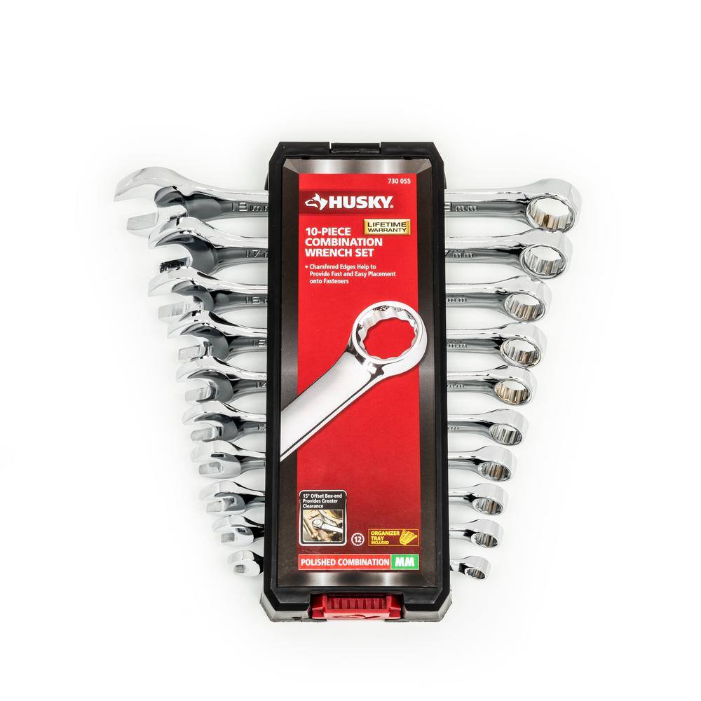 Husky Metric Combination Wrench Set (10-Piece) HCW10PCMM-05