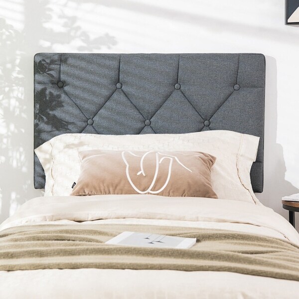 Linen Fabric Wall-mounted Upholstered Headboard - - 36292946