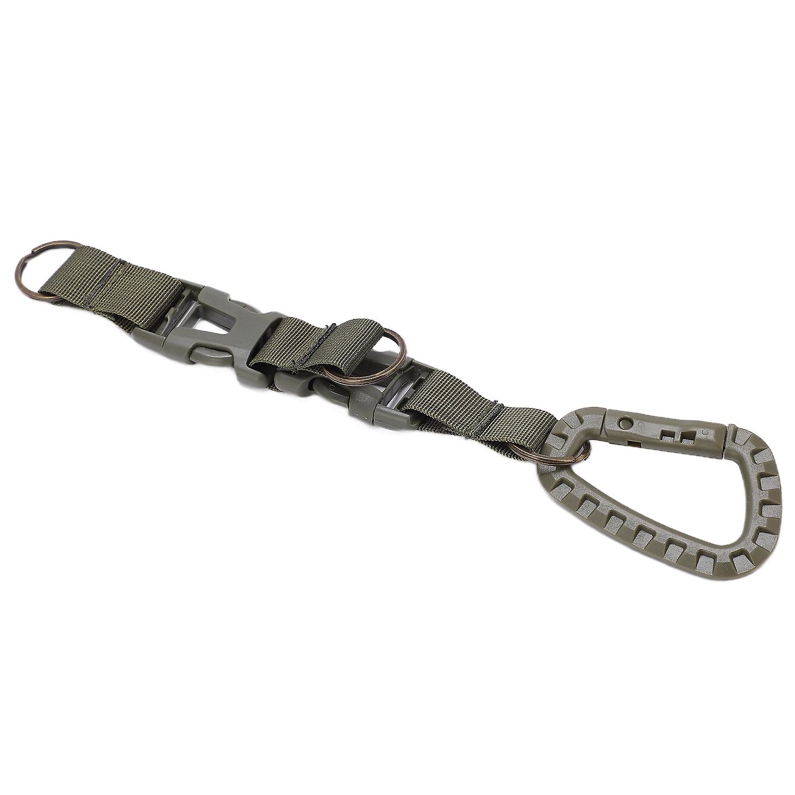 Plastic Carabiner D Ring Keychain Molle Webbing Gear Clip For Camping Hiking Fishinggreen