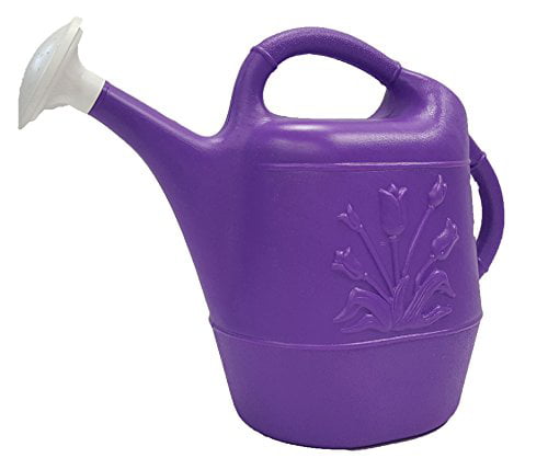 Union 63071 Tulip Plastic Watering Can， 2 gallon， Purple