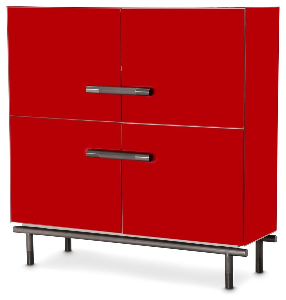 Aico State St Accent Cabinet in Saffron 9016008 602   Contemporary   Accent Chests And Cabinets   by Emma Mason  Houzz