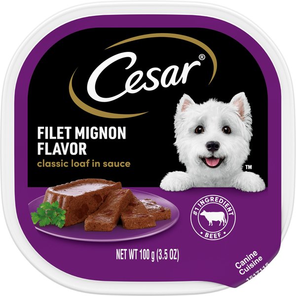 Cesar Classic Loaf in Sauce Filet Mignon Flavor Dog Food Trays