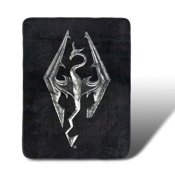 Just Funky Skyrim Dragon Emblem 45 x 60 Fleece T...