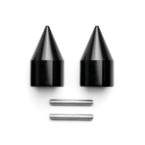 Black Spike Bar Ends Hand Grip Handlebar End Caps Compatible with Suzuki Katana 600 1989-2006