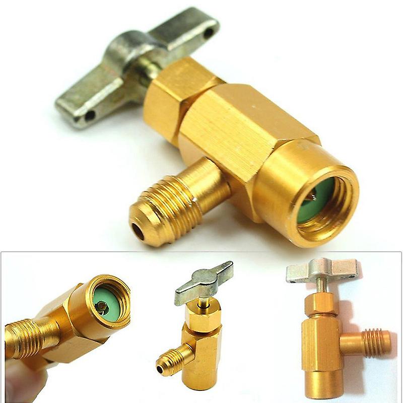 Born Pretty Alloy 1/4 Sae Thread Adapter R-134a Refrigerant Can Bottle Tap Opener Valve Tool Auto Car Accessories Car Styling