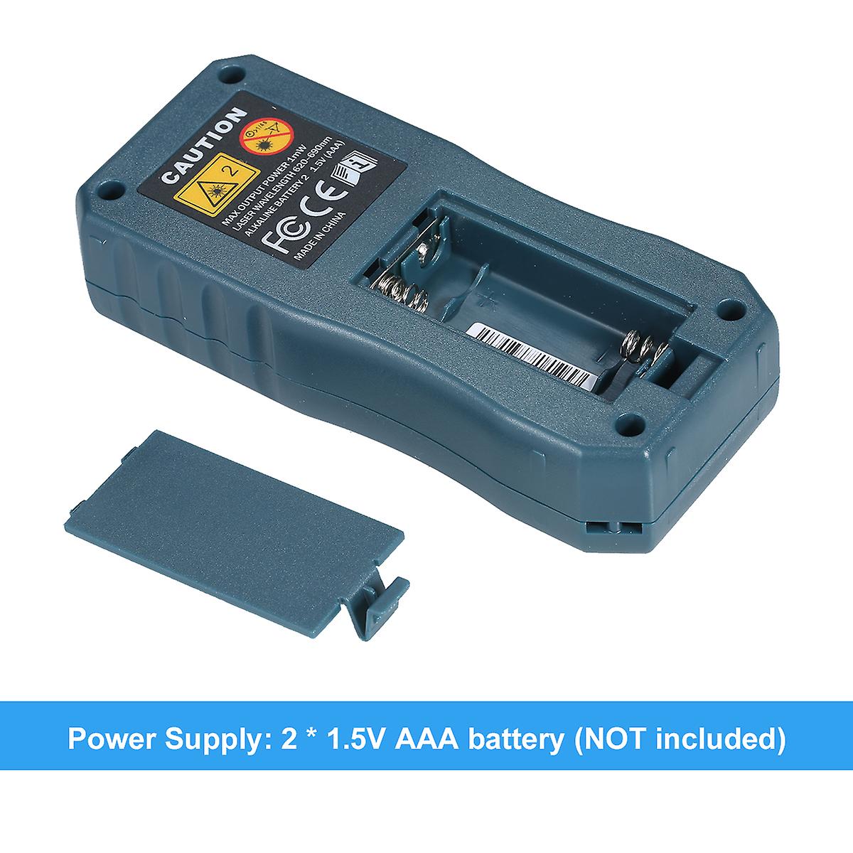 Laser Distance Meter Handheld 1.6-inch Lcd Diastimeter Bubble Level Pythagorean Mode Measure Distance Area And Volume White