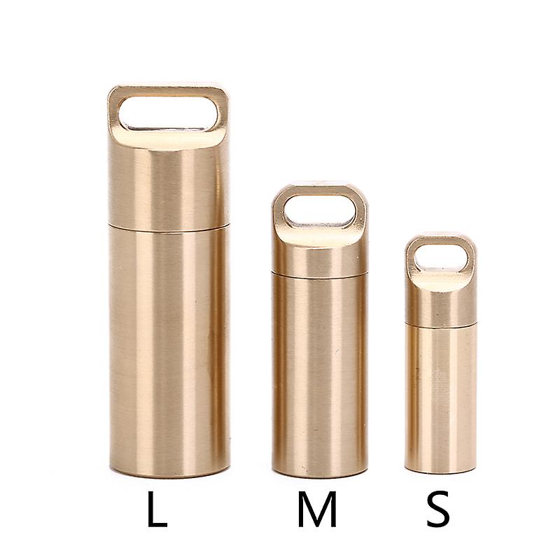 Born Pretty 3 Sizes Aluminium Alloy Pill Cases Multifunctional Brass Seal Cabin Waterproof Medicine Pill Drug Cigarette Cases S M L